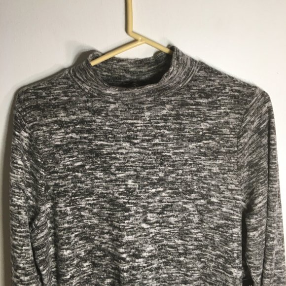 Women's Express Grey Moc Turtleneck Dress Shirt - Grey - Size XL/TG - Picture 2 of 7